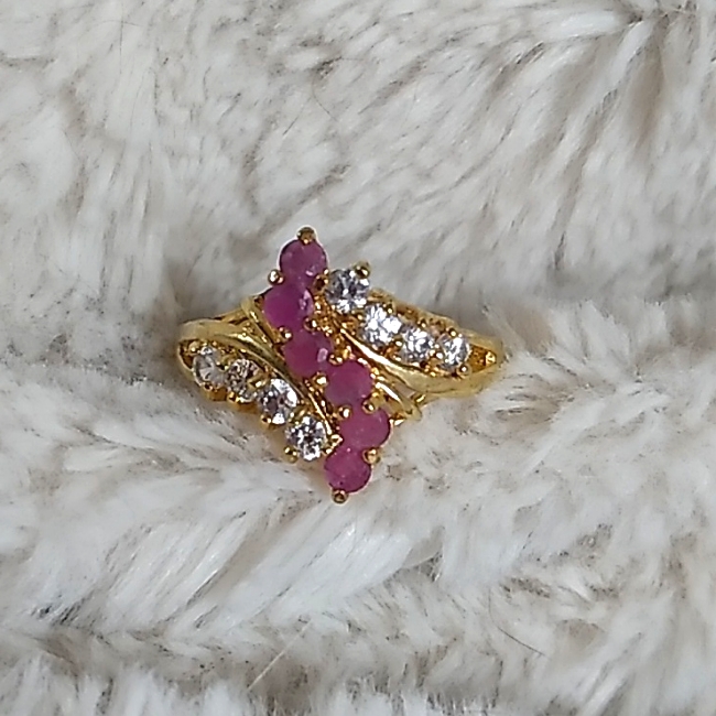 Lab Created Ruby And Diamond Ring Lab Created Ruby And Diamond Ring